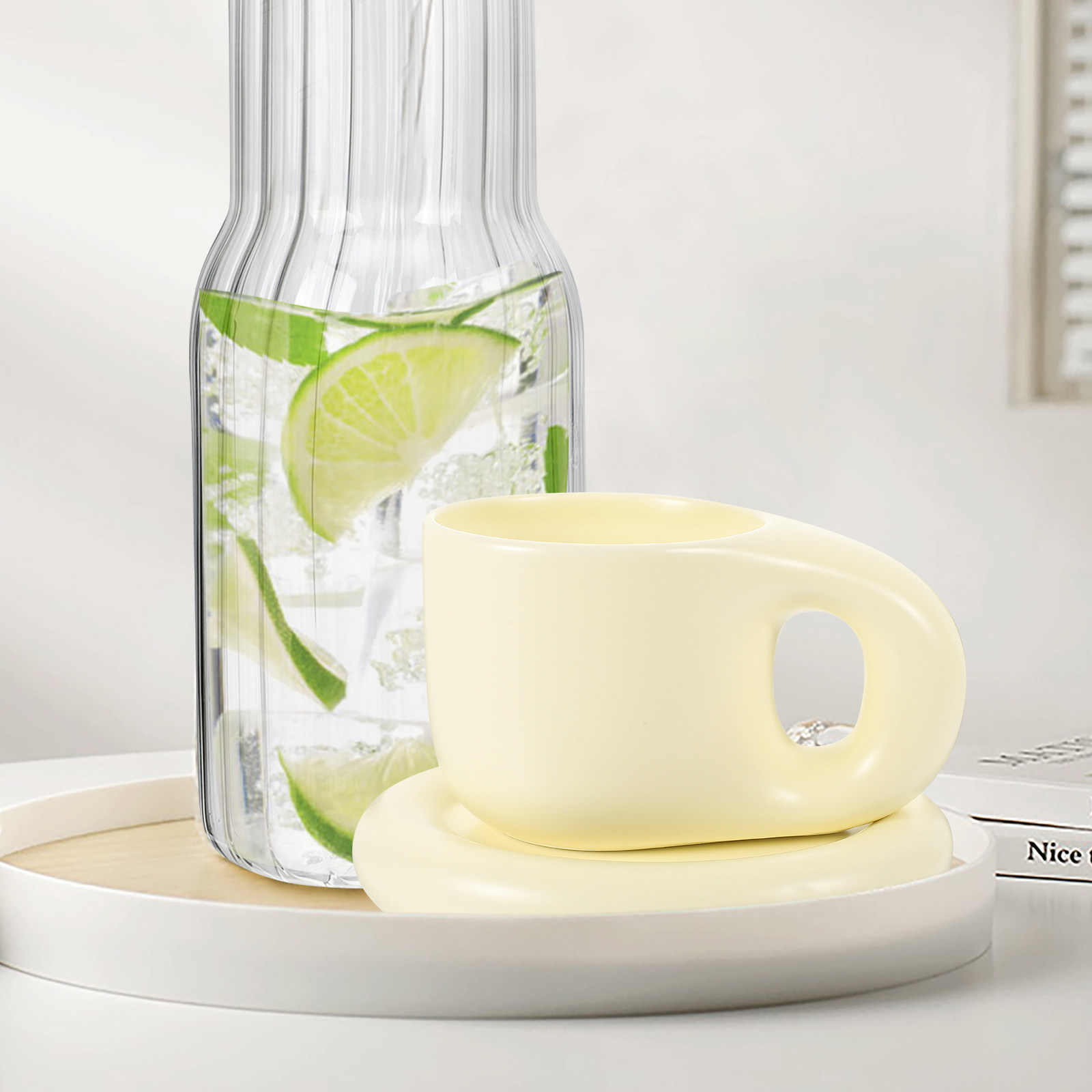 Coffee Tea Shop - 1Set Nordic Style Chunky Ceramic Coffee