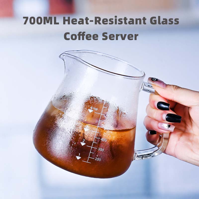Coffee Tea Game - New High Borosilicate 700ml Glass Pour