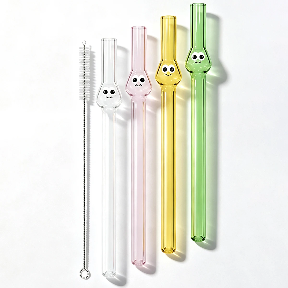 Coffee Tea Game - 4pcs Wide 12mm Glass Straw Set