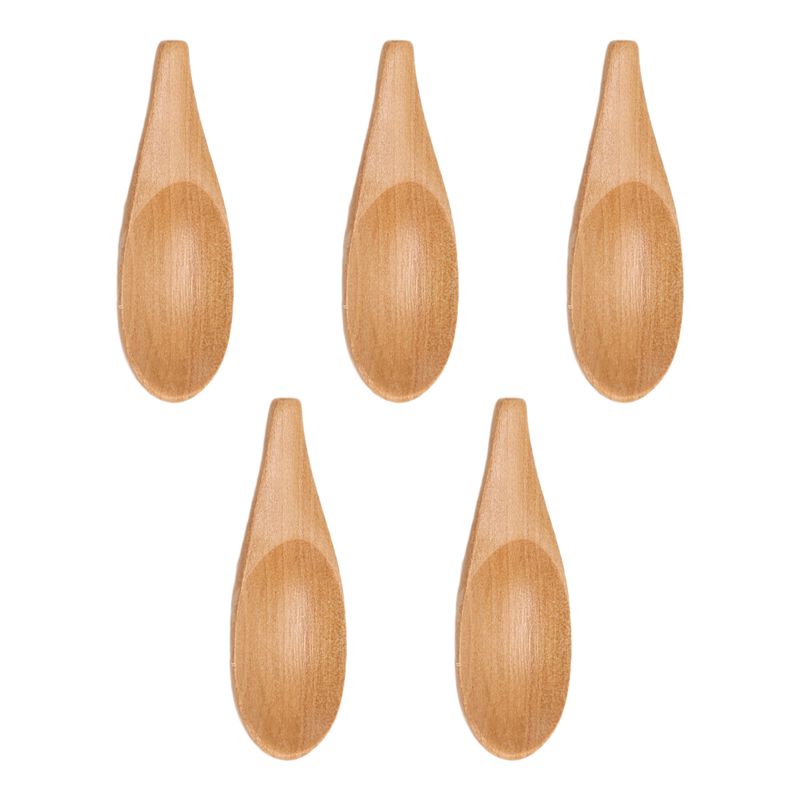 Coffee Tea Etc - ?5 Pieces Mini Wooden Spoon Condiments