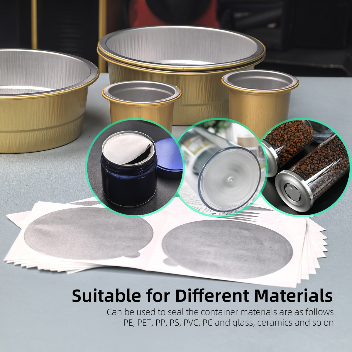 50PCS Self-adhesive Aluminum F - Coffee Tea Etc ulasan dan harga