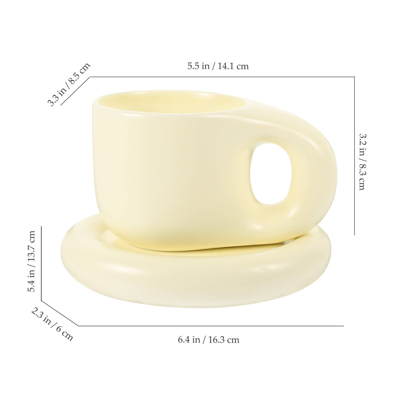 1Set Nordic Style Chunky Ceram - Coffee Tea Shop ulasan dan harga