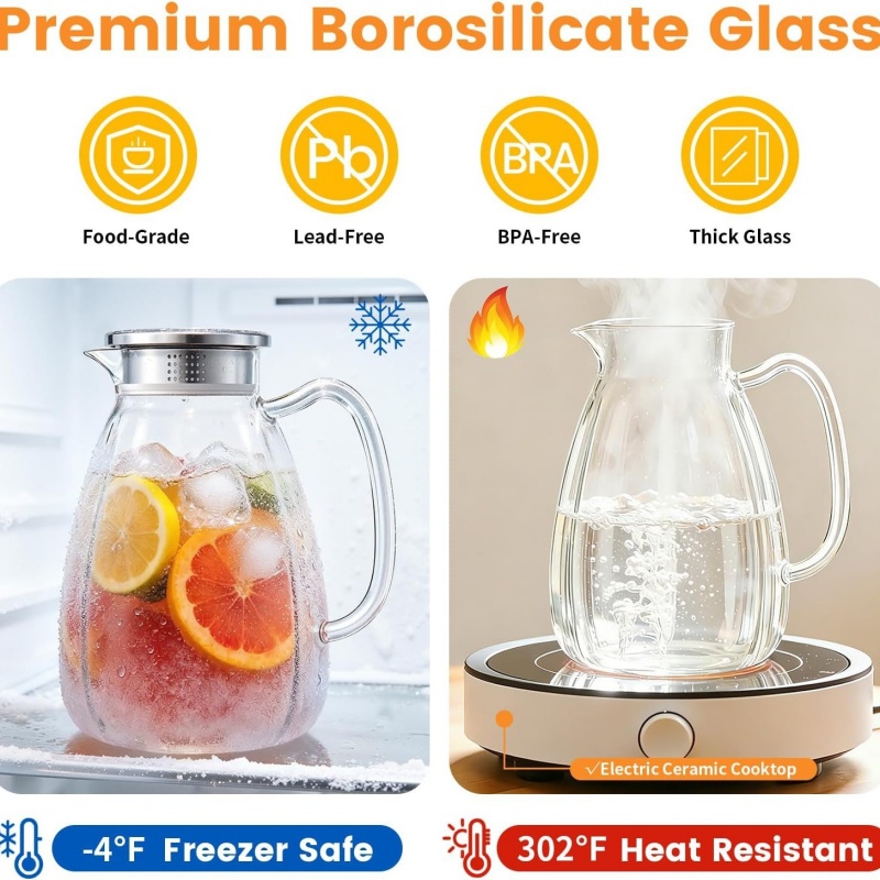 JUSTINLAU 2.2L/74oz High Boros - Cold Brew Jar ulasan dan harga