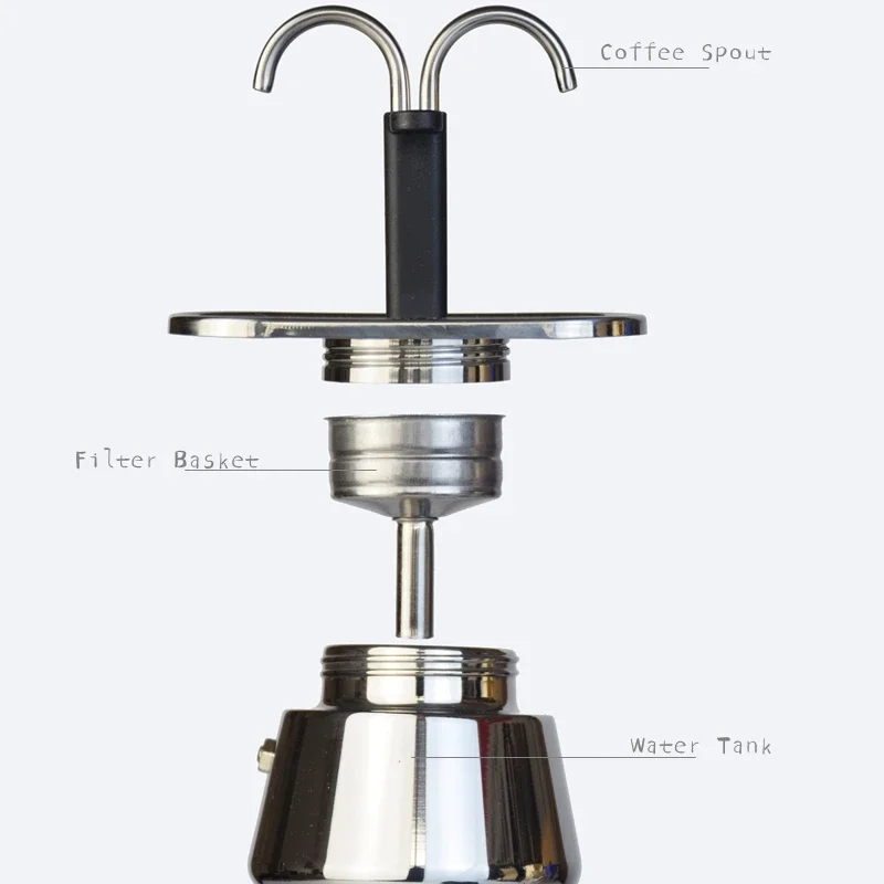 200ML Mini Moka Pot Double Tub - Coffee Tea Chocolate ulasan dan harga