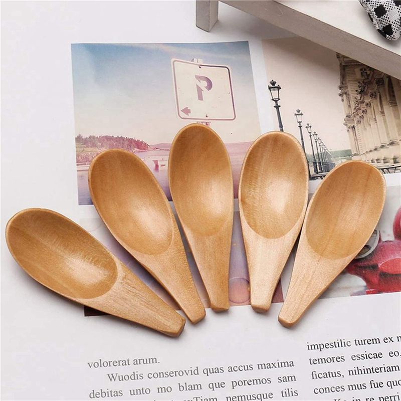 CYCLI-20 Pieces Mini Wooden Sp - Coffee Tea Etc ulasan dan harga