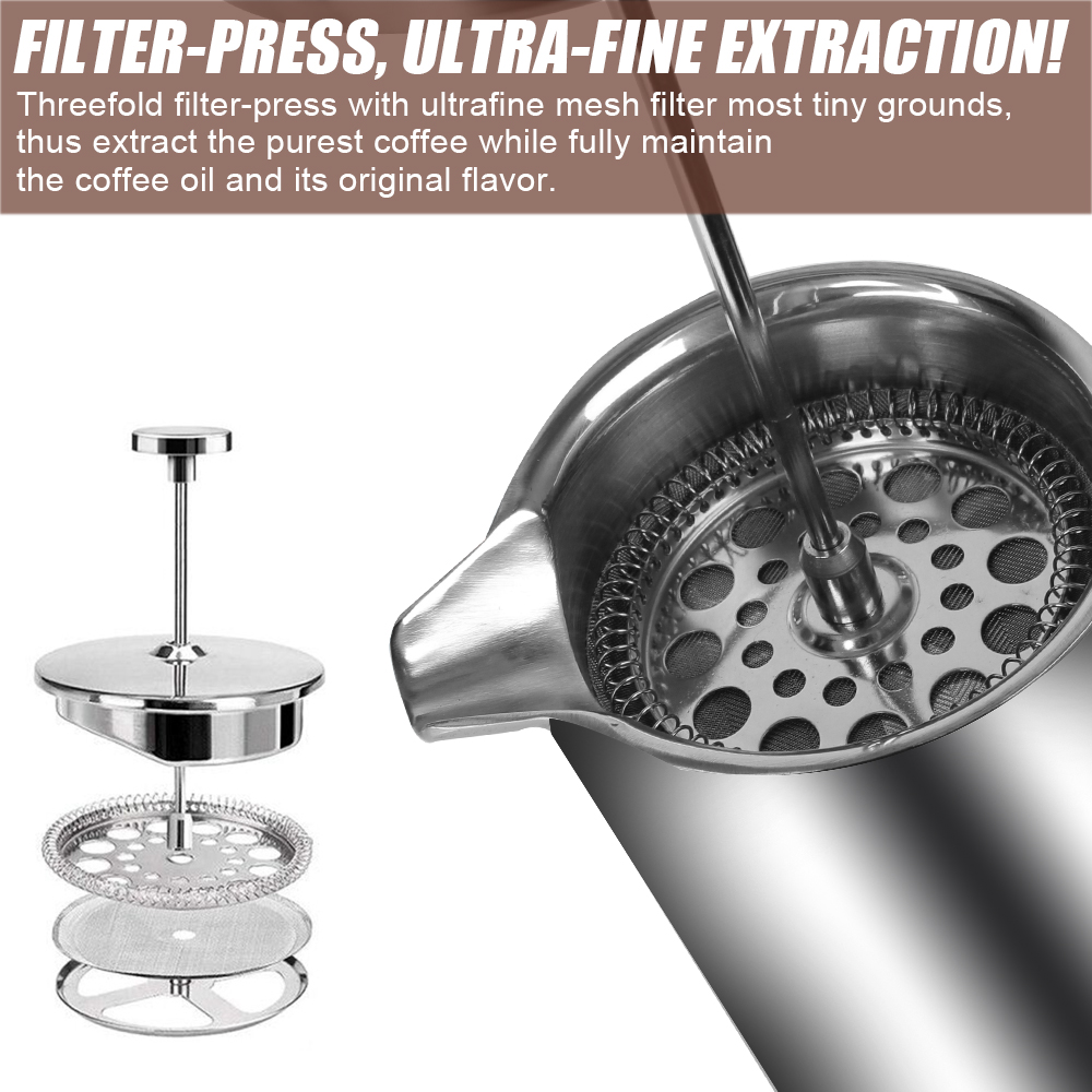 Large Capacity French Press Co - Coffee Tea Press ulasan dan harga