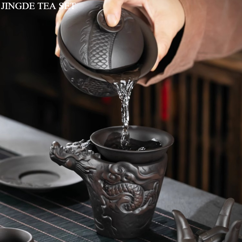 Purple Clay Pottery Dragon Rel - Cast Iron Teapot ulasan dan harga