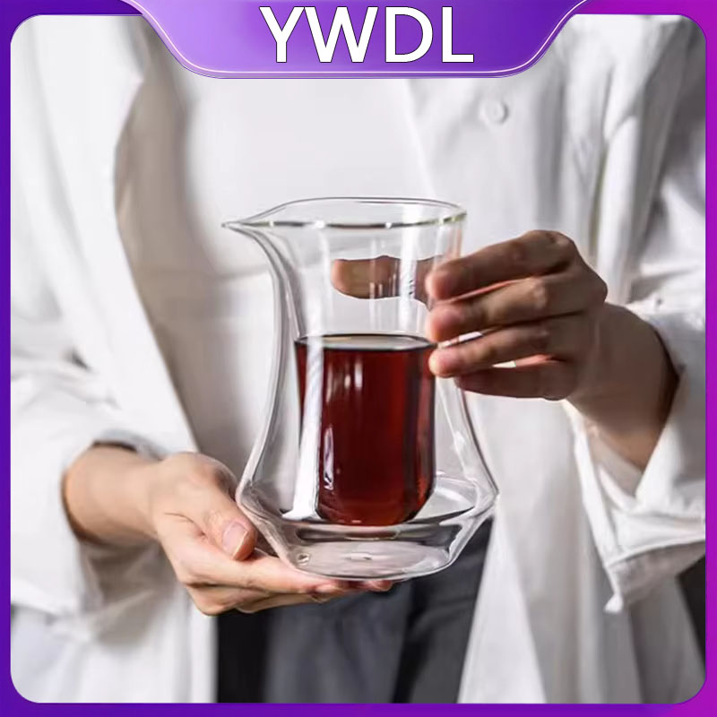 YWDL 300ml Double-layer Glass  - Coffee Tea Shop ulasan dan harga