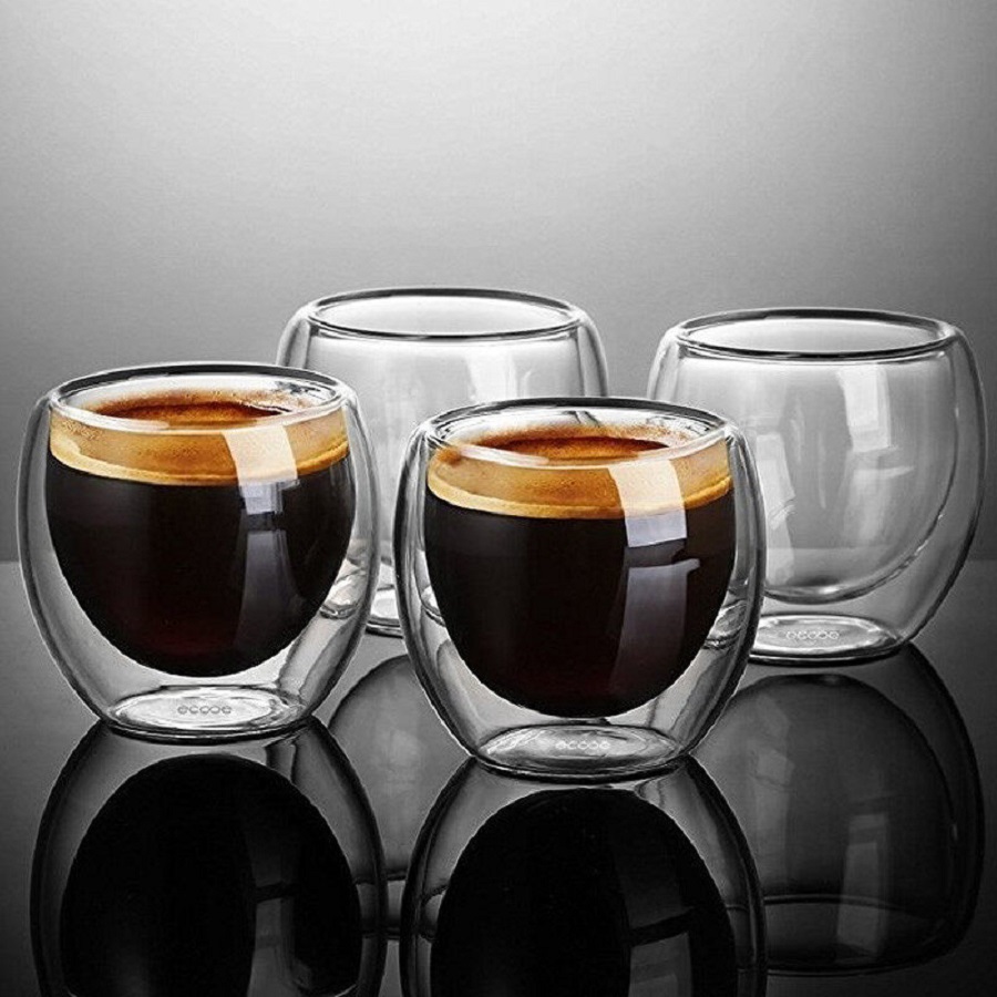 Double Walled Glass Coffee Mug - Coffee Tea Game ulasan dan harga