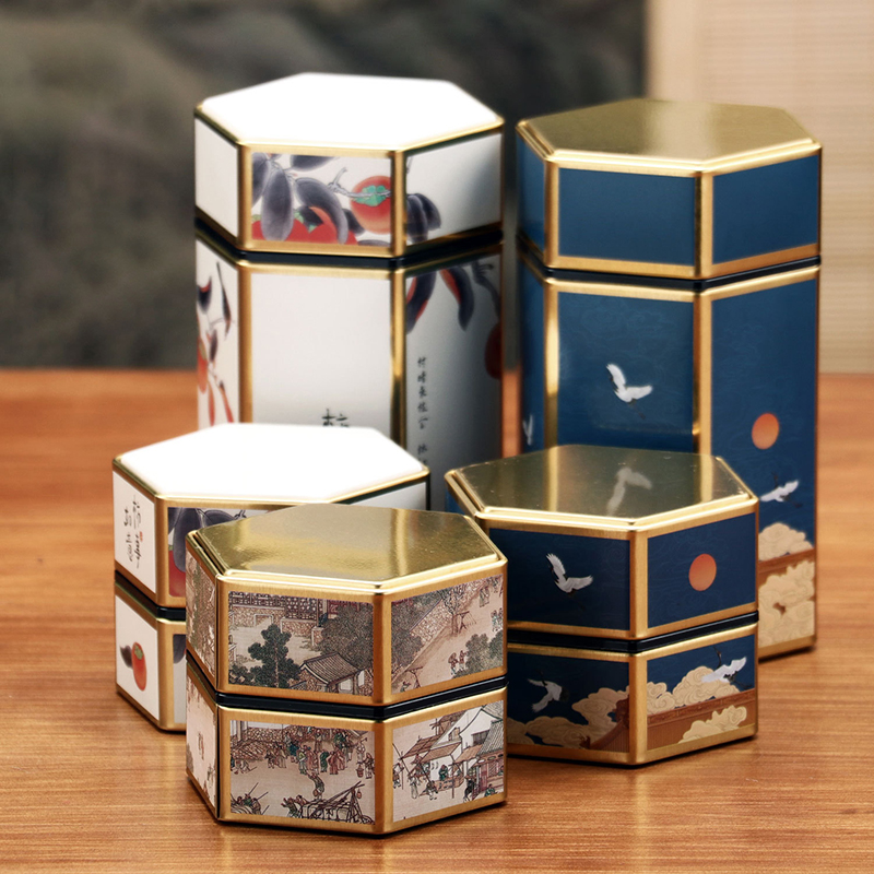 Creative Hexagonal Teapot Tin  - Cast Iron Teapot ulasan dan harga