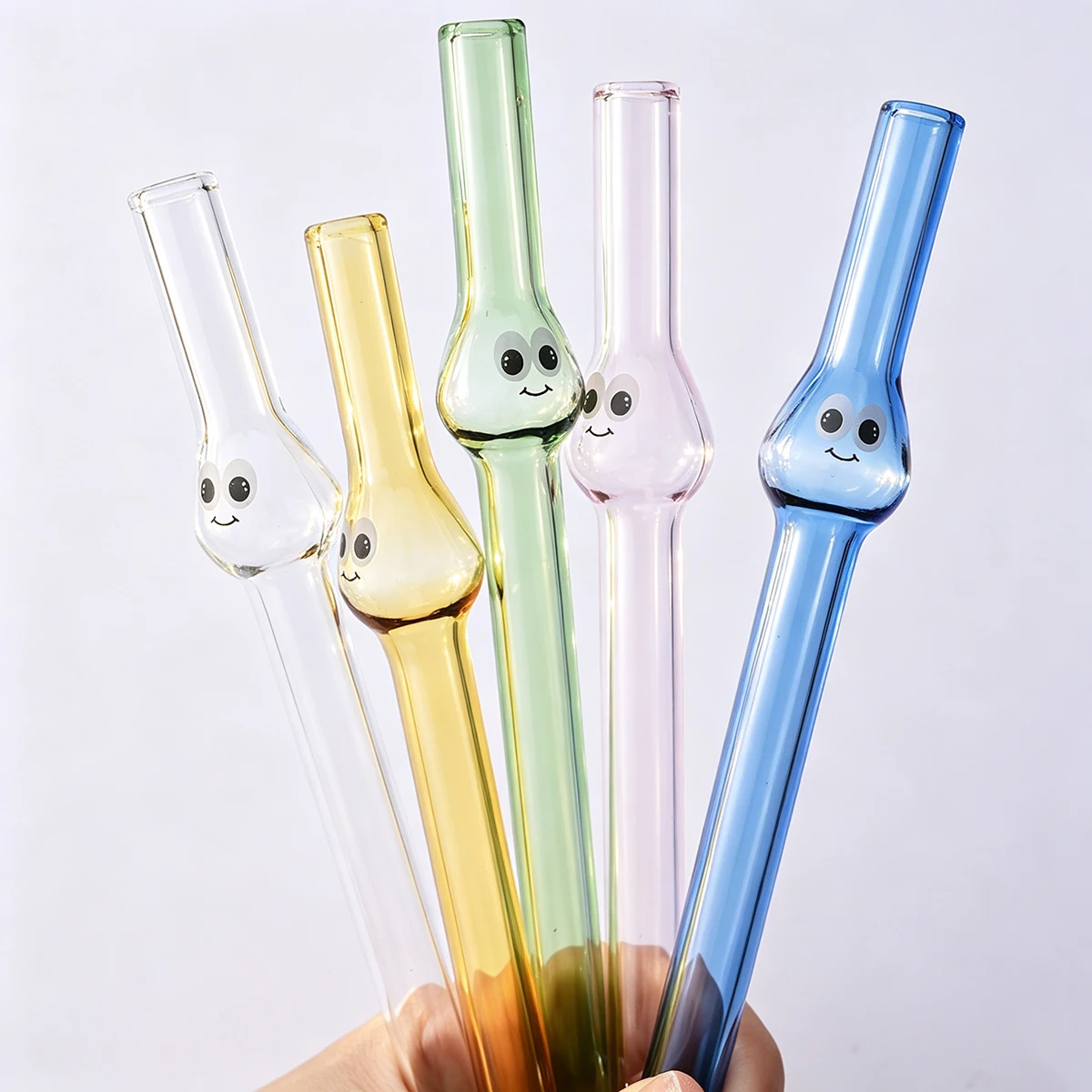 4pcs Wide 12mm Glass Straw Set - Coffee Tea Game ulasan dan harga