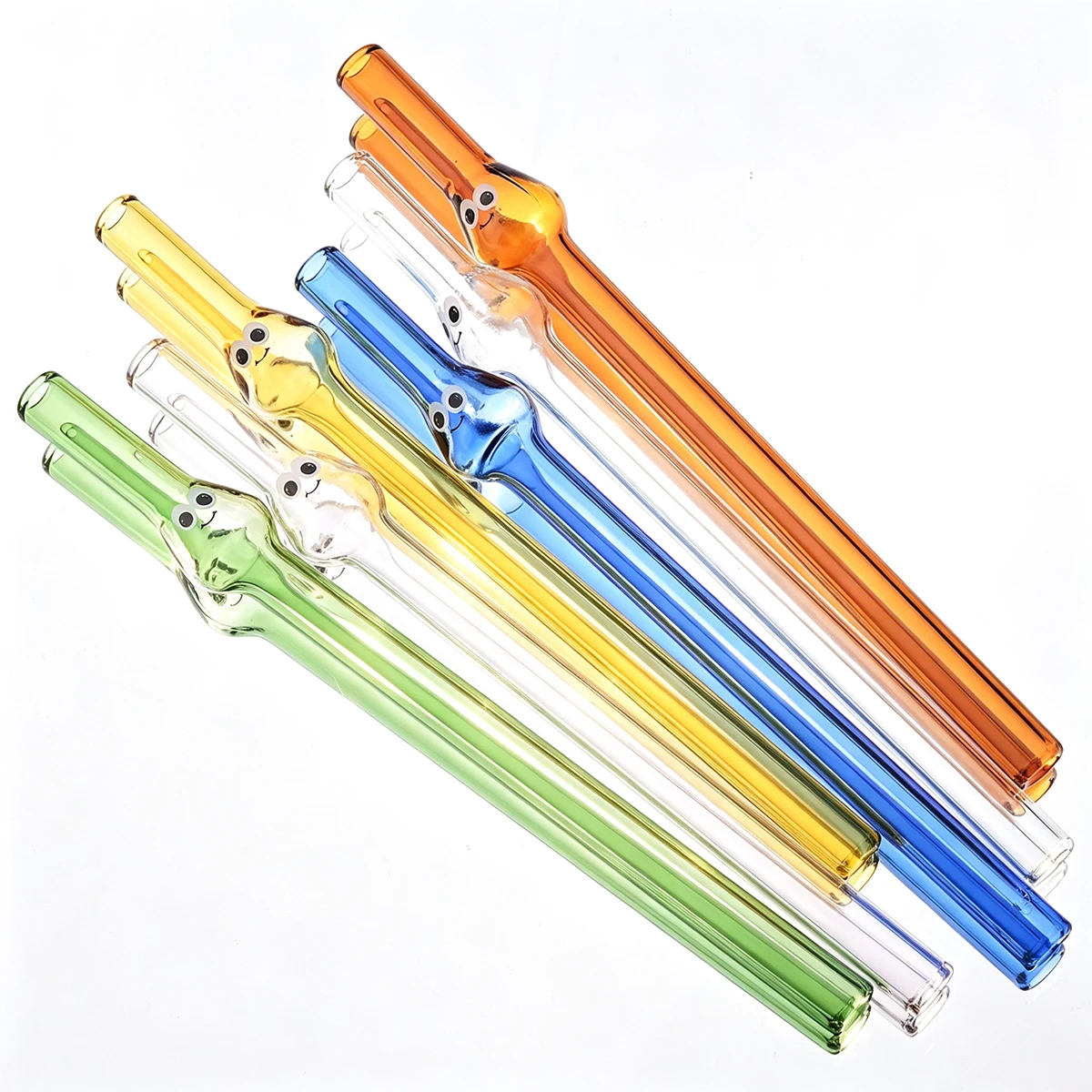 4pcs Wide 12mm Glass Straw Set - Coffee Tea Game ulasan dan harga