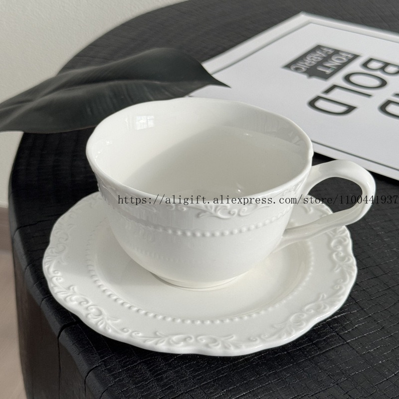 French Light Luxury Embossed F - Coffee Tea Game ulasan dan harga