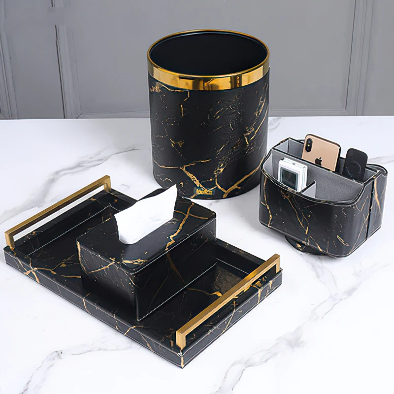 Nordic Marbled Leather Tray Re - Coffee Tea Etc ulasan dan harga