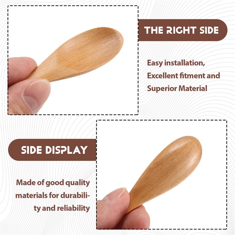 ?5 Pieces Mini Wooden Spoon Co - Coffee Tea Etc ulasan dan harga