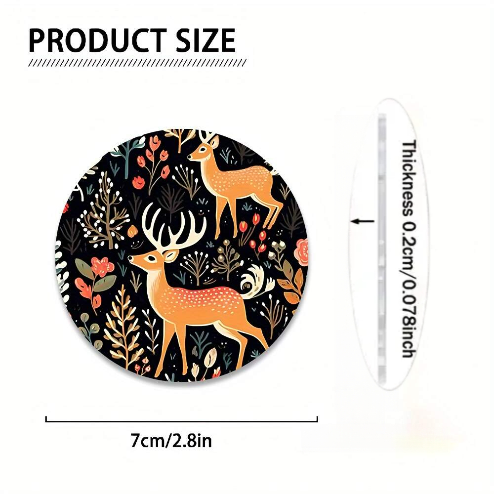 2 Deer Print Car Coasters - Su - Coffee Tea Etc ulasan dan harga